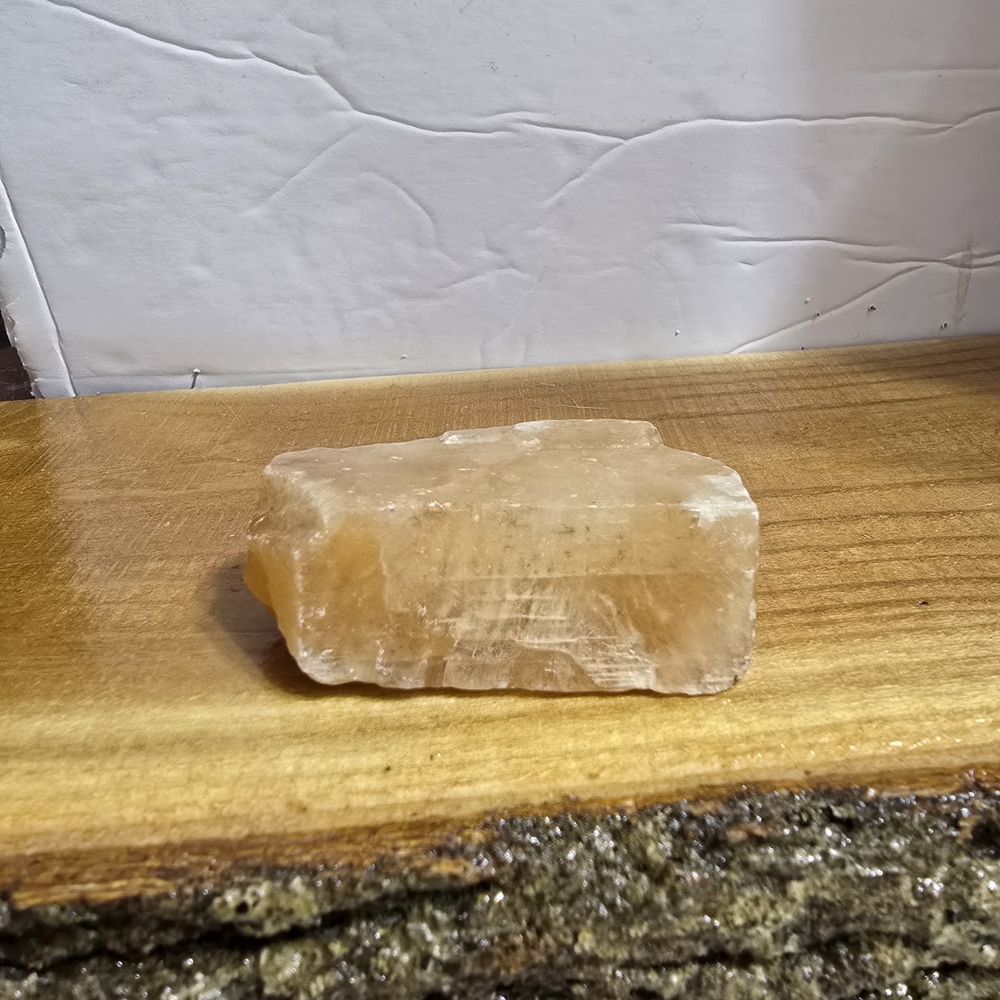 Natural Orange Calcite Gemstone Block